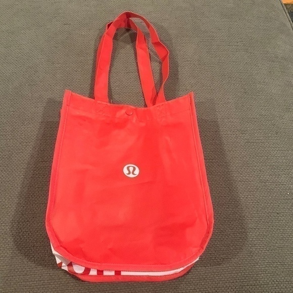 LuLuLemon Snap Red & White Reusable Bag - Picture 1 of 11